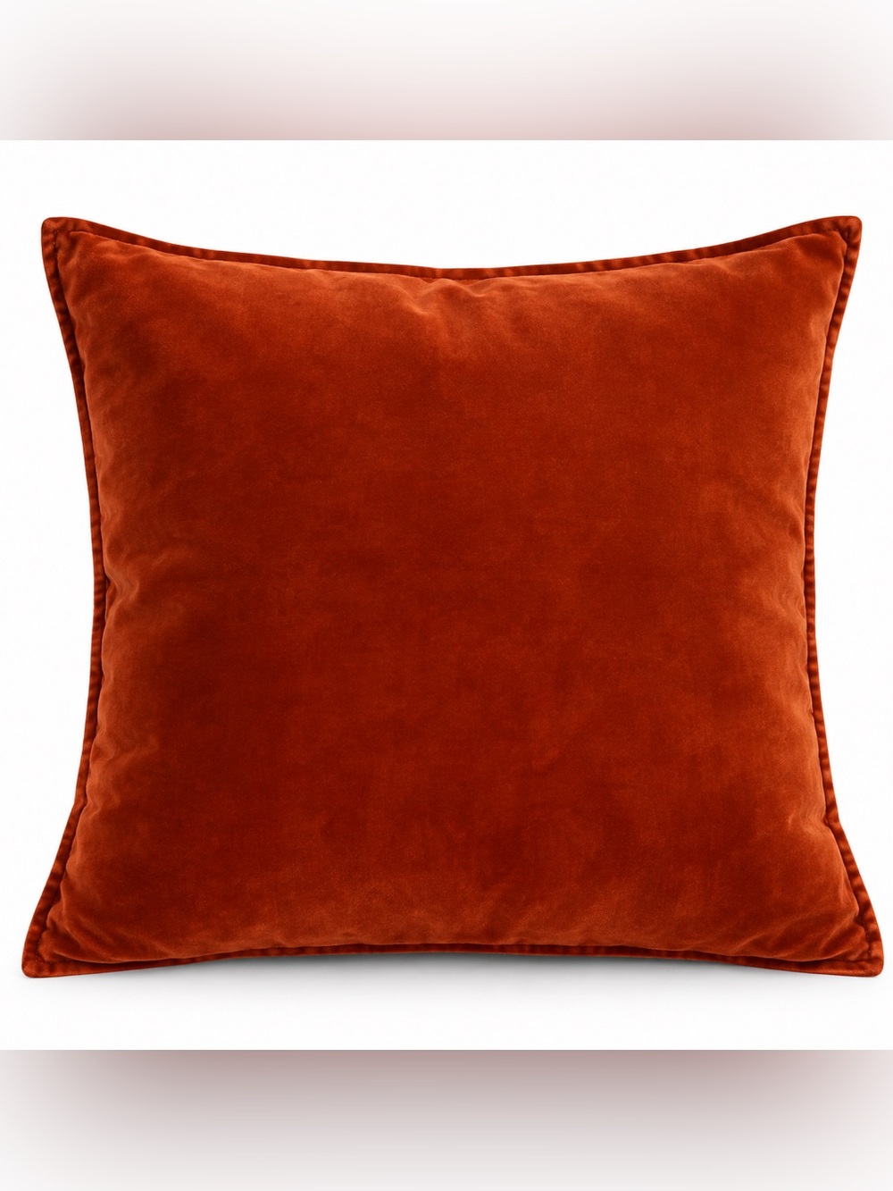 Crate & Barrel Rust Orange Decorative Pillow Cover 20”